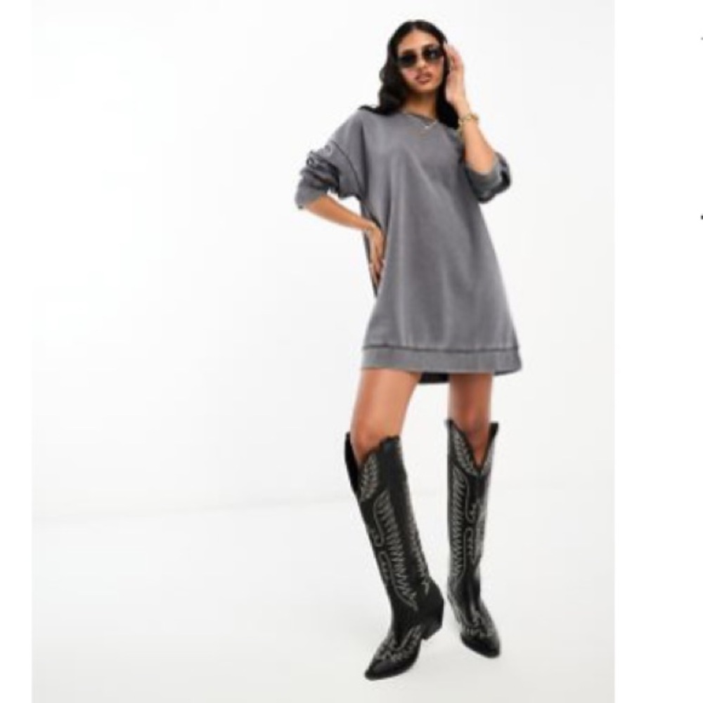 ASOS Oversized Gray Sweater Dress